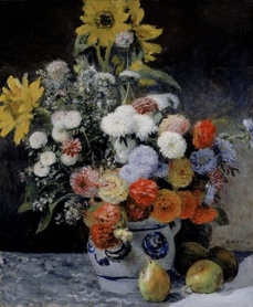 Auguste Renoir - Mieszane Kwiaty w Glinianym Wazonie (Mixed Flowers in an Earthenware Potabout)