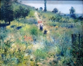 Auguste Renoir - Ścieżka w wysokiej trawie (Chemin montant dans les hautes herbes)