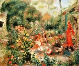 Auguste Renoir - Dziewczęta w ogrodzie (Jeunes Filles dans un jardin)
