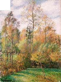 Camille Pissarro - Jesień, Topole, Eragny (Automne, Peupliers, Eragny)