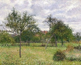 Camille Pissarro - Jesień, Rano, Zachmurzenie, Eragny (Autumn, Morning, Cloudy, Eragny)