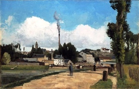 Camille Pissarro - Brzegi Oise Pontoise (Bords de l'Oise a Pontoise)