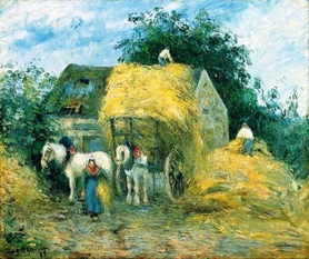 Camille Pissarro - Wóz z sianem Montfoucault (The Hay Cart, Montfoucault)