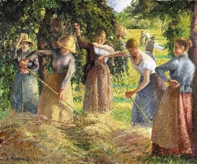 Camille Pissarro - Zbiór siana w Éragny (Hay Harvest at Éragny)