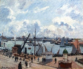Camille Pissarro - Zewnętrzny Port w Hawrze, rano, Słońce (The Outer Harbour of Le Havre, Morning, Sun)
