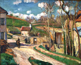 Camille Pissarro - Skrzyżowanie w Hermitage (Un carrefour à l'Hermitage)