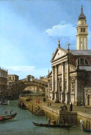 Canaletto - Capriccio The Rialto Bridge and The Church of S. Giorgio Maggiorecirca 