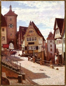 A.Gierymski - Zakątek Am Plönlein w Rothenburgu