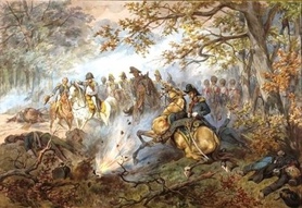 Juliusz Kossak - Aleksander Fredro pod Hanau w 1813