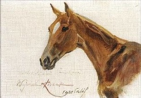 Wojciech Kossak - Głowa konia