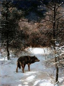 A. Wierusz-Kowalski - Na placówce - wilk na czatach