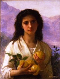 W. A. Bouguereau - Dziewczyna trzymająca cytryny
