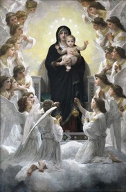 W. A. Bouguereau -  Maryja wśród aniołów