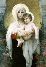 W. A. Bouguereau -  Madonna wśród róż