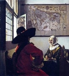 J. Vermeer - Żołnierz i śmiejąca się dziewczyna