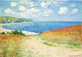 Claude Monet - Road in the wheatfields at Pourville