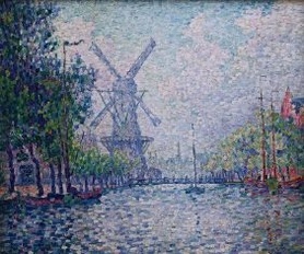 Paul Signac - Młyn nad kanałem w Rotterdamie