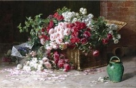 Abbott Fuller Graves - Róże w koszyku