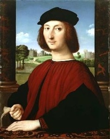 Rafael Santi - Portret młodzieńca w czerwonym
