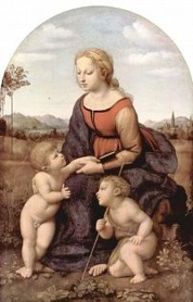 Rafael Santi - Madonna z Dzieciątkiem i św. Jan