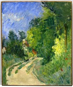 Paul Cézanne - Zakręt na drodze w lesie