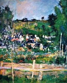 Paul Cézanne - Widok Auvers-sur-Oise, Ogrodzenie