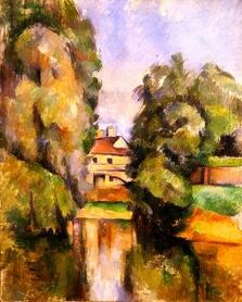 Paul Cézanne - Dom Wiejski przy rzece