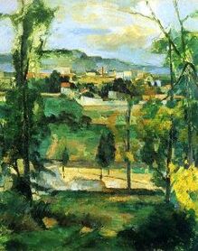 Paul Cézanne - Wioska za drzewami (Francuska wyspa)