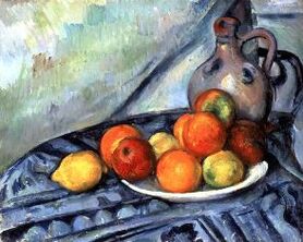 Paul Cézanne - Owoce i dzbanek na stole