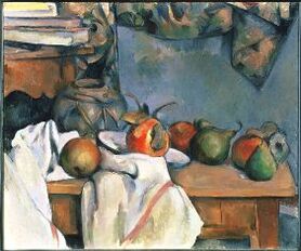Paul Cézanne - Garnek imbiru, granaty i gruszki
