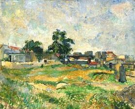Paul Cézanne - Krajobraz w pobliżu Paryża