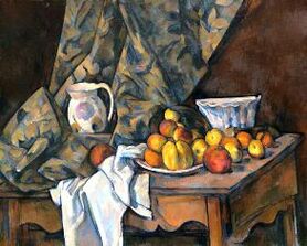 Paul Cézanne - Martwa natura z jabłkami i brzoskwiniami