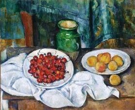 Paul Cézanne -  Martwa natura z wiśniami i brzoskwiniami