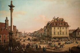Canaletto - Krakowskie Przedmieście od strony Bramy Krakowskiej 