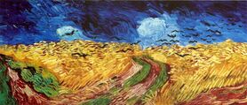 Vincent van Gogh - Kruki nad łanem zboża