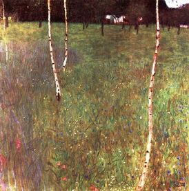 Gustav Klimt - Gospodarstwo z brzozą (Młode brzozy)