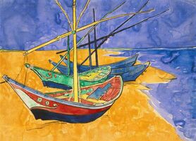 Vincent van Gogh - Łodzie w Saintes-Maries
