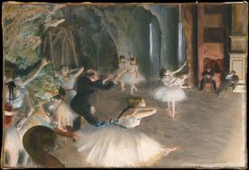 Edgar Degas - Sala baletowa w operze Rue Peletier
