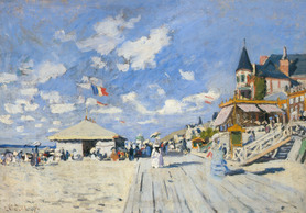 Claude Monet - Promenada na plaży w Trouville