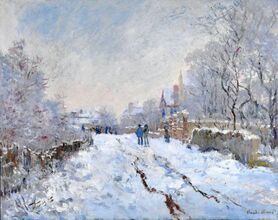 Claude Monet - Śnieg w Argenteuil