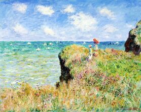 Claude Monet - Spacer na klifie w Pourville