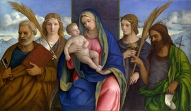 Giovanni Bellini - Madonna z Dzieciątkiem ze świętymi