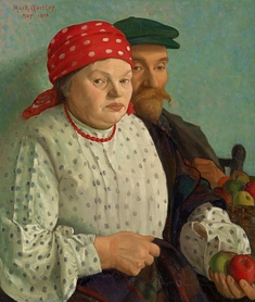 Mark Gertler - Kobieta z jabłkami i jej mąż