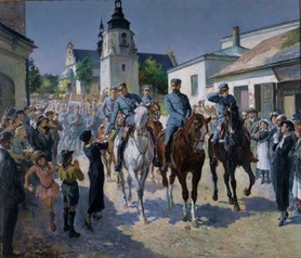 Stanisław Kaczor Batowski - Wjazd Piłsudskiego do Kielc