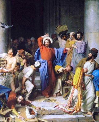 Carl  Bloch - Wypędzenie lichwiarzy
