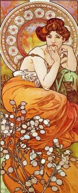 Alfons Mucha - Kamienie szlachetne: Topaz