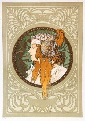 Alfons Mucha - Byzantine Head. The Blonde (Blondynka)