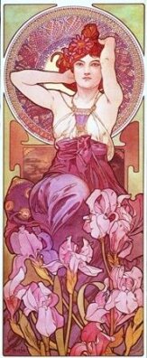 Alfons Mucha - Kamienie szlachetne: Ametyst