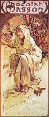 Alfons Mucha - Chocolat Mexicain, Winter (Zima)