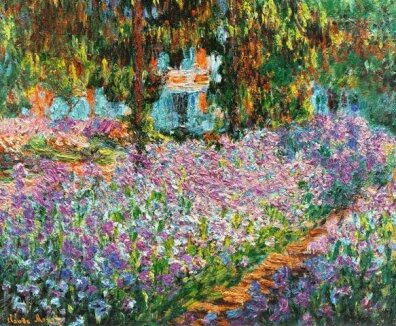Claude Monet  - irises in Monet s garden.Irysy w ogrodzie Moneta